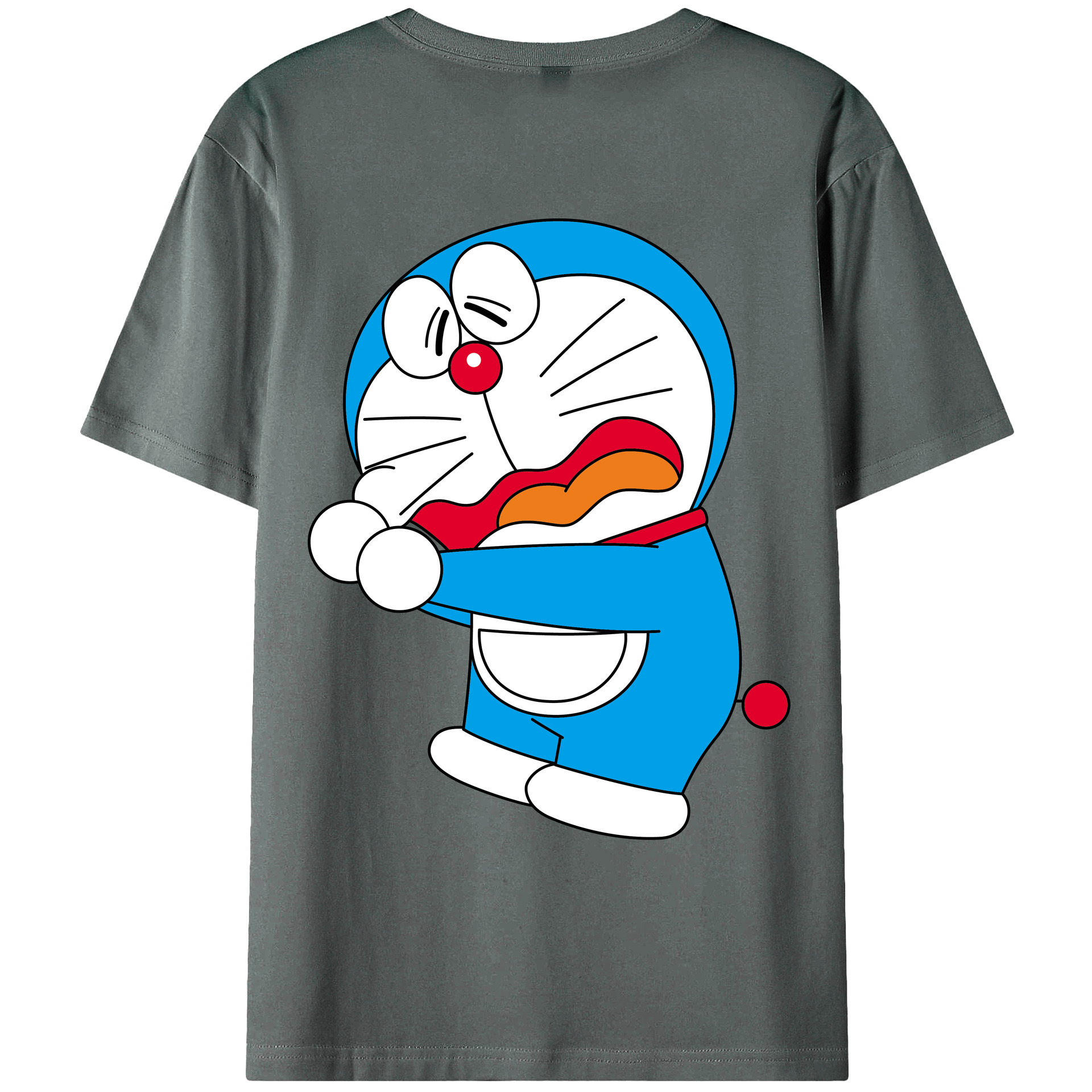 （画像用） ドラえもん Doraemon 綿100％ メンズ半袖Tシャツ（バックプリント） 通気性